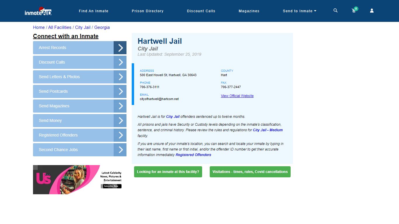 Hartwell Jail | Inmate Locator